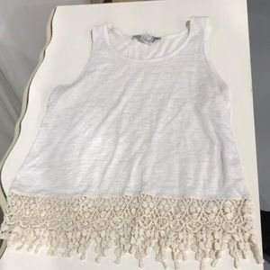 Cropped sheer tank top